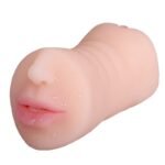 Manual stimulation of the vagina, mouth, and anus—a triple experience. Double-ended mold (with ejaculation control ring). 17.5 × 8 × 7.5 cm, 1.15 lb