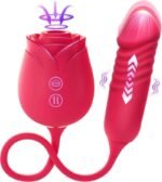 Crimson Yoon Vibrator 194×37mm, Head Vibration + Tongue-Like Licking, USB Rechargeable, Quiet and Waterproof, Electric Model