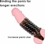 Silicone lock sperm ring fun resistance set penis ring men crystal wolf tooth set - Image 9