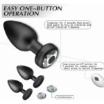 Butt Plug Silicone Anal Sex Toy Anal Trainer Sex Toy Beginner Male and Female Couple Sex Toys (Black) - Image 3