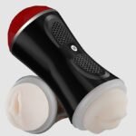 2 in 1 Male Masturbator Cup,3D Soft Realistic Blowjob Hand Free Textured Vagina Juicy for Penis Stimulation