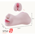 Realistic Face Masturbator with Vaginal Opening - Lifelike Silicone