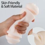 2 in 1 Male Masturbator Cup,3D Soft Realistic Blowjob Hand Free Textured Vagina Juicy for Penis Stimulation - Image 5