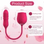 Crimson Yoon Vibrator 194×37mm, Head Vibration + Tongue-Like Licking, USB Rechargeable, Quiet and Waterproof, Electric Model - Image 9