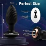 Anal Plug Vibrator Rotating 7-Speed Vibrator Adult Sex Machine Unisex Masturbator (Black) - Image 6