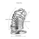 Multiple Sizes Stainless Steel Penis Chastity Cage With Lock - Image 2