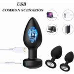 Butt Plug Silicone Anal Sex Toy Anal Trainer Sex Toy Beginner Male and Female Couple Sex Toys (Black) - Image 5