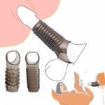 Silicone lock sperm ring fun resistance set penis ring men crystal wolf tooth set - Image 6