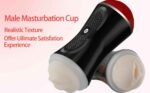 2 in 1 Male Masturbator Cup,3D Soft Realistic Blowjob Hand Free Textured Vagina Juicy for Penis Stimulation - Image 3