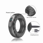 Rechargeable silicone vibration lock sperm ring male delay masturbator - Image 6