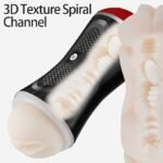 2 in 1 Male Masturbator Cup,3D Soft Realistic Blowjob Hand Free Textured Vagina Juicy for Penis Stimulation - Image 4