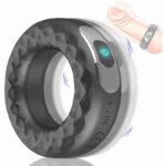 Rechargeable silicone vibration lock sperm ring male delay masturbator