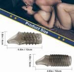 Silicone lock sperm ring fun resistance set penis ring men crystal wolf tooth set - Image 3