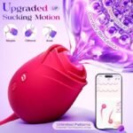 Crimson Yoon Vibrator 194×37mm, Head Vibration + Tongue-Like Licking, USB Rechargeable, Quiet and Waterproof, Electric Model - Image 3