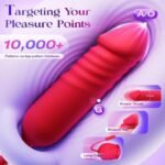 Crimson Yoon Vibrator 194×37mm, Head Vibration + Tongue-Like Licking, USB Rechargeable, Quiet and Waterproof, Electric Model - Image 6
