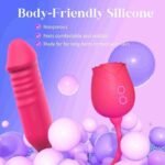 Crimson Yoon Vibrator 194×37mm, Head Vibration + Tongue-Like Licking, USB Rechargeable, Quiet and Waterproof, Electric Model - Image 7