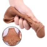 160*40mm Extender Realistic Textured Cock Extender Stretchy Ultra-Soft Material Cock Enlarger - Image 5