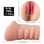 Single-head mold: 17.5 × 9.5 × 9.5 cm, 1.54 lb. Manual dual stimulation of the vagina and anus - Image 2
