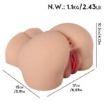 Dual vaginal and anal stimulation, realistic buttocks 17 × 15.5 × 10.5 cm, 2.43 lb - Image 2