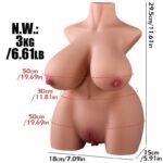 Medium-sized torso doll with triple stimulation (breasts, genital area, and anus); 29.5 × 18 × 15 cm, 6.6 lb - Image 2